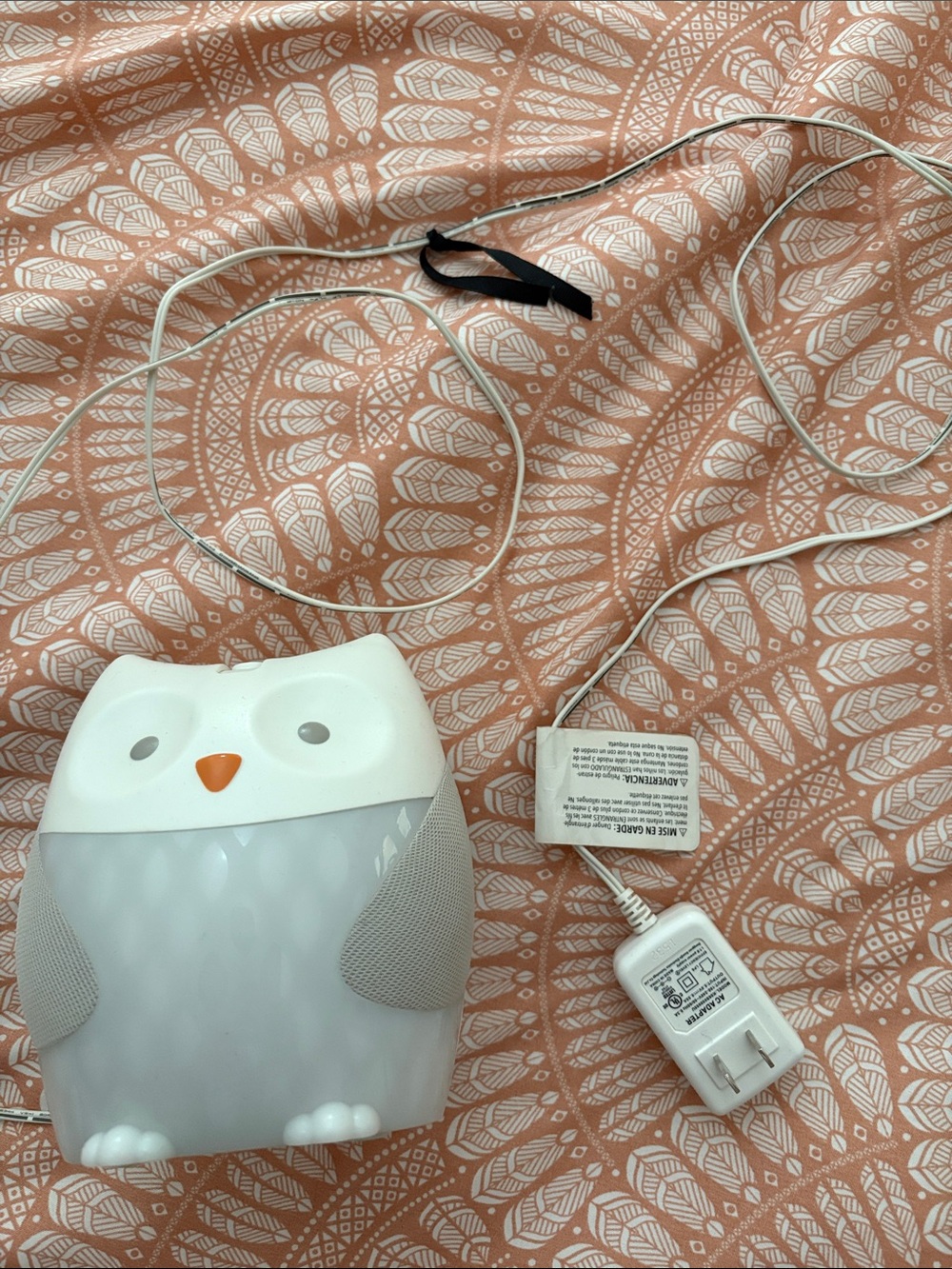 Owl Night Light Lamp sound machine- White